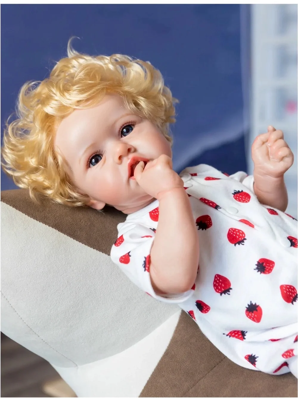 Soul Sister doll Reborn Kids One-Piece with Red Strawberry Print